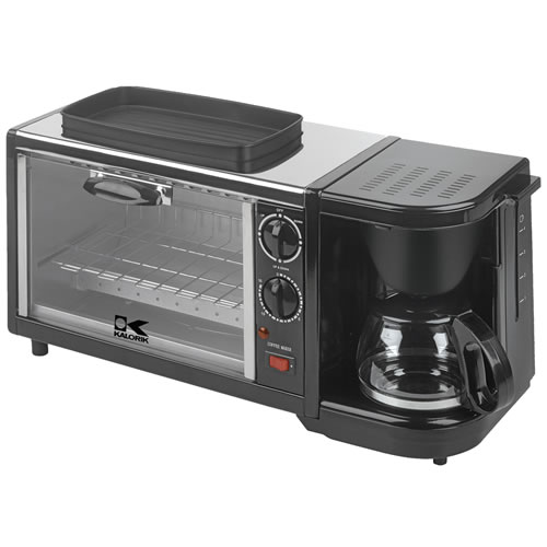 Kalorik 3in1 Mini Toaster Oven with Coffee Maker and Griddle