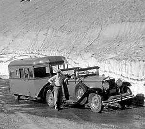 1933 - Car & Trailer at Glacier National Park