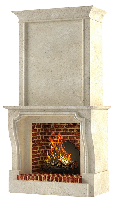 isolated fireplace