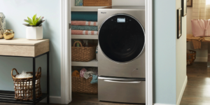 Washer dryer appliance in a small space